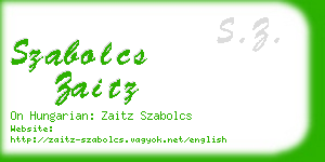 szabolcs zaitz business card